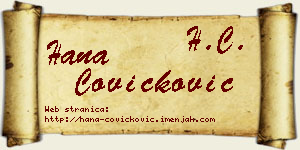 Hana Čovičković vizit kartica